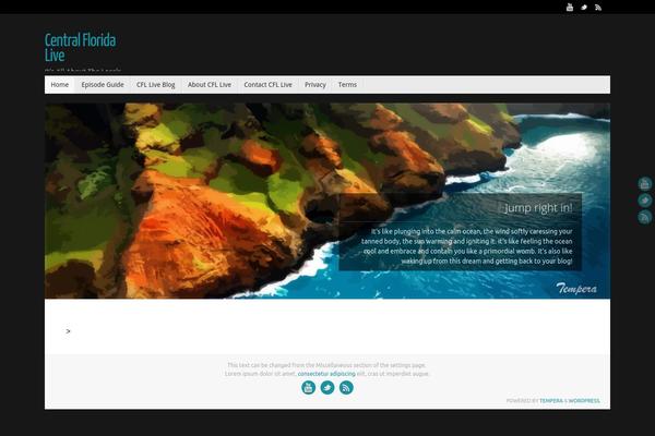 Tempera theme site design template sample