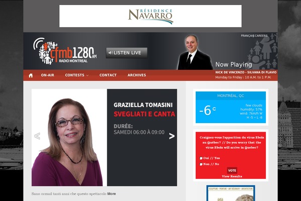 cfmbradio.com site used Radio Station