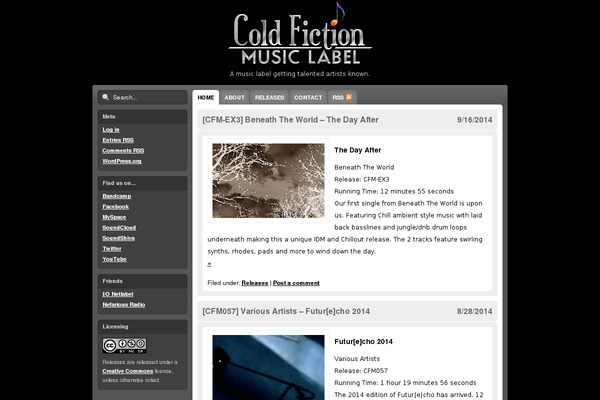 Tracks theme site design template sample