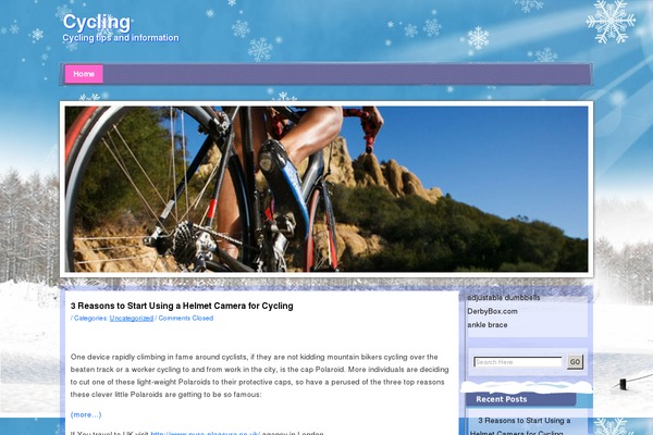 Winter theme site design template sample