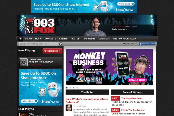 Corus-fm-radio theme site design template sample