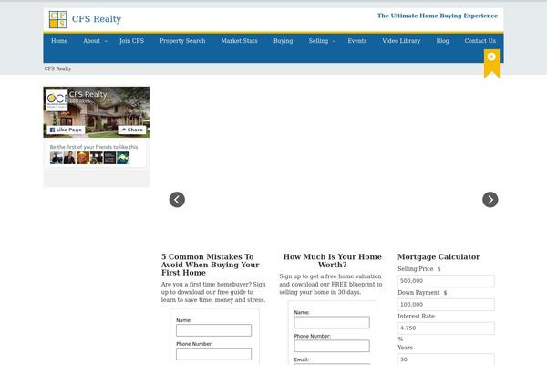 Site using Advanced Real Estate Mortgage Calculator plugin