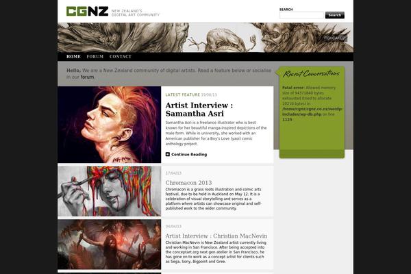 cgnz.co.nz site used Tma