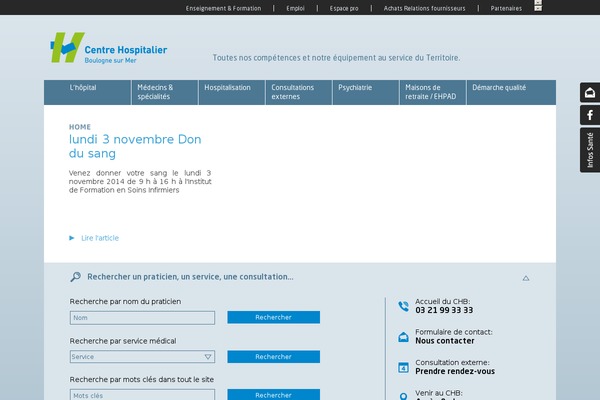 ch-boulogne.fr site used Chb