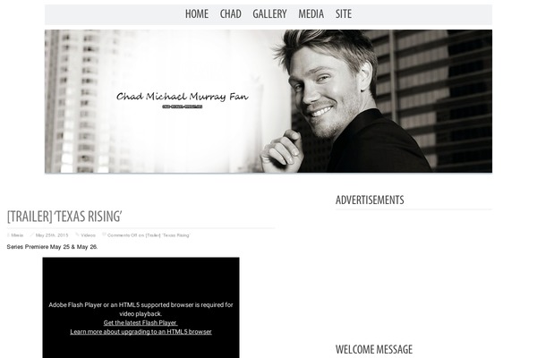 chad-michael-murray.org site used Blueskies