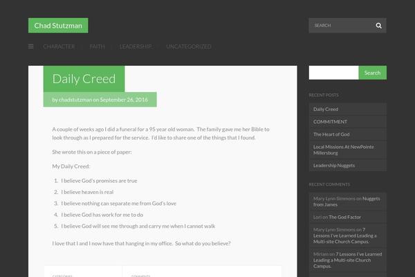 chadstutzman.com site used Blogtime