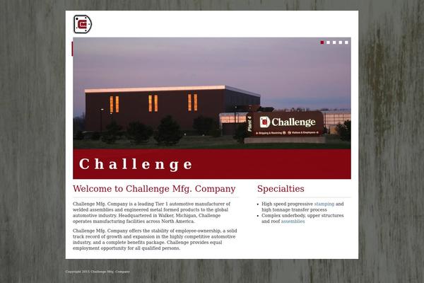 Challenge theme site design template sample