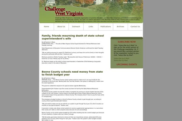 Challenge theme site design template sample