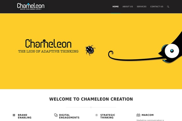 Chameleon theme site design template sample