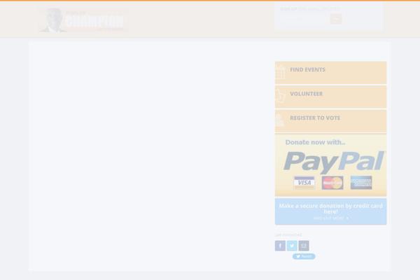 Candidate theme site design template sample