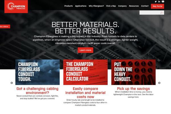 Champion theme site design template sample