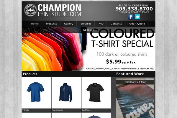 Champion theme site design template sample