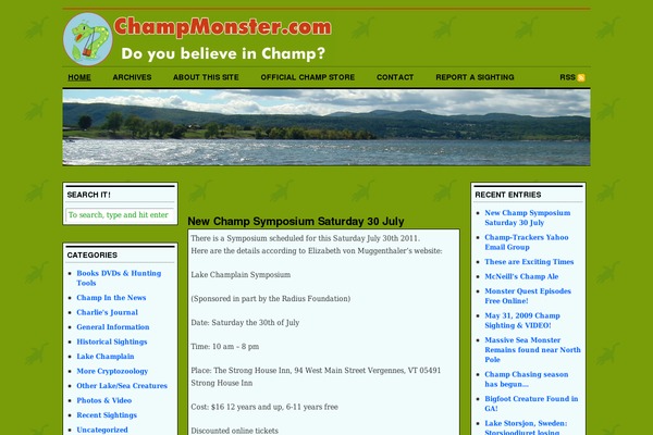 Champ theme site design template sample