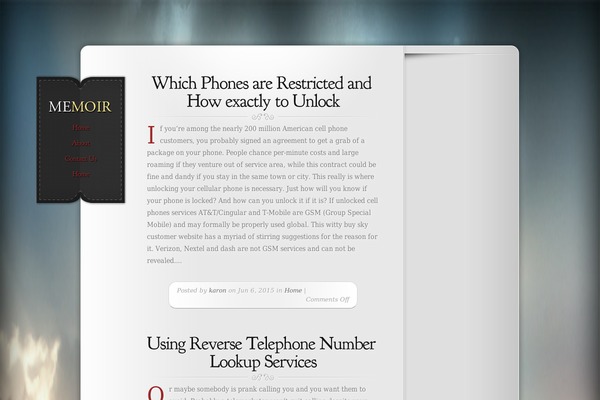 Memoir theme site design template sample