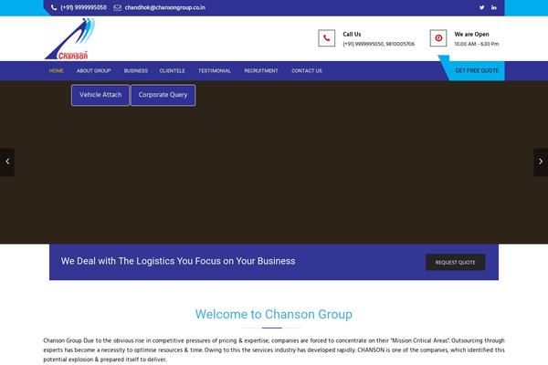 Transport theme site design template sample