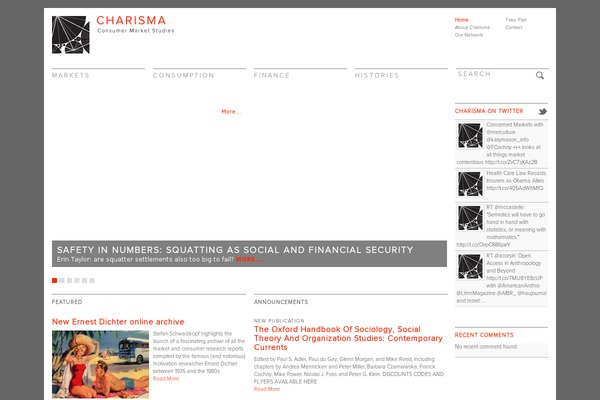 Charisma theme site design template sample