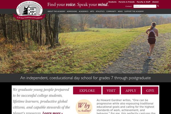 Academy theme site design template sample
