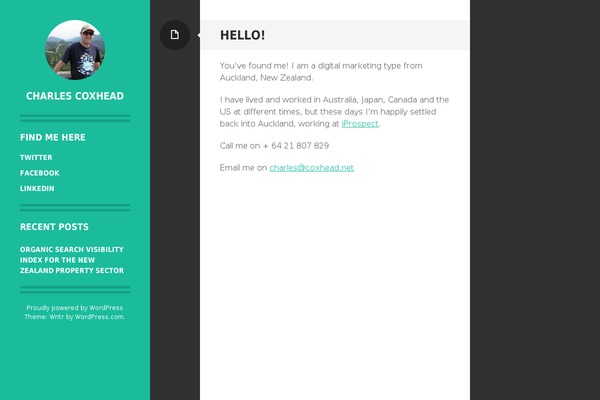 Writr theme site design template sample