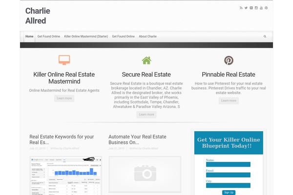 evolve theme site design template sample