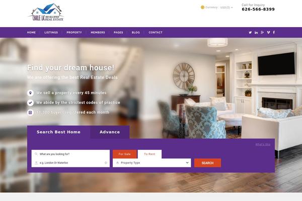 Site using Wp-realestate-manager plugin