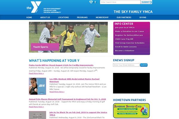 Ymca theme site design template sample
