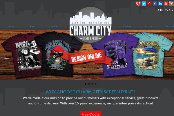 charmcityscreenprint.com site used Charmcityscreenprint