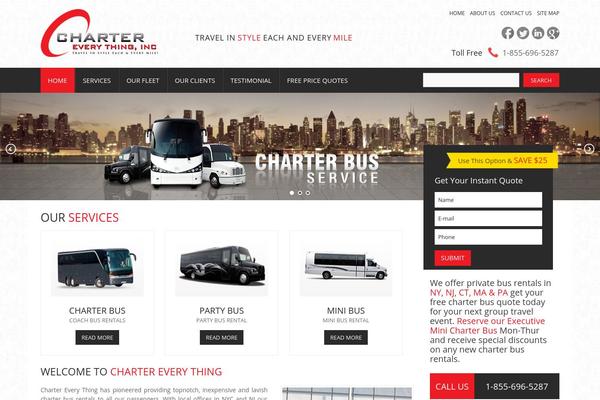 Charter theme site design template sample