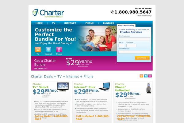 Charter theme site design template sample