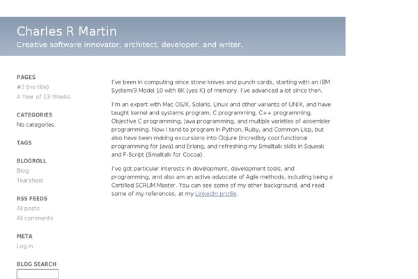 chasrmartin.com site used Barthelme