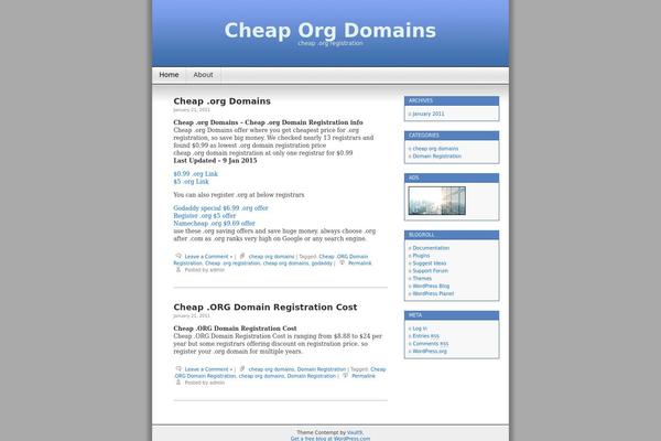 Contempt theme site design template sample