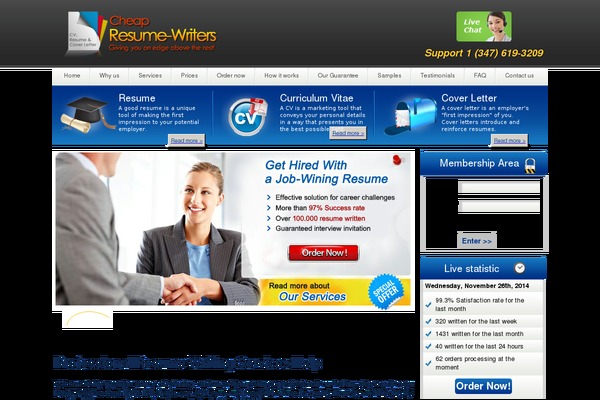 Resume theme site design template sample