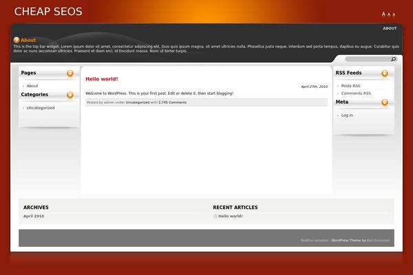 Red Evo Aphelion theme site design template sample