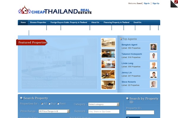 RealEstate theme site design template sample