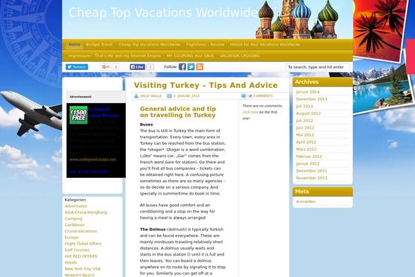 Travel Blogger theme site design template sample