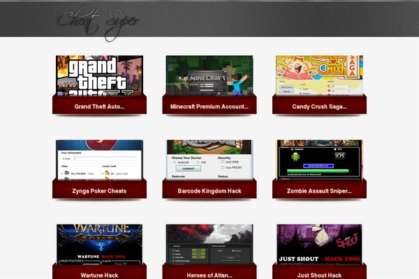 Galleria theme site design template sample