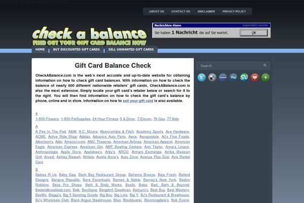 checkabalance.com site used Couponize Css