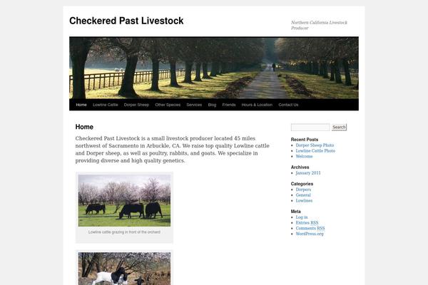 Twenty Ten theme site design template sample