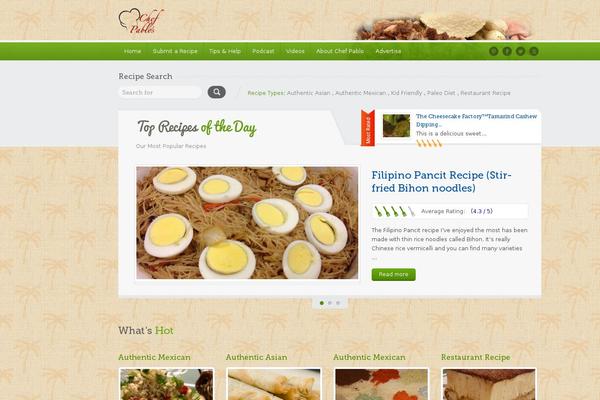 Food Recipes theme site design template sample