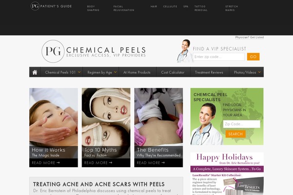 chemicalpeel.org site used Sweetcake