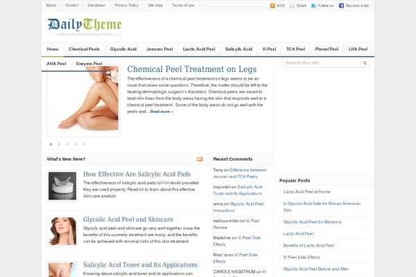 Daily theme site design template sample