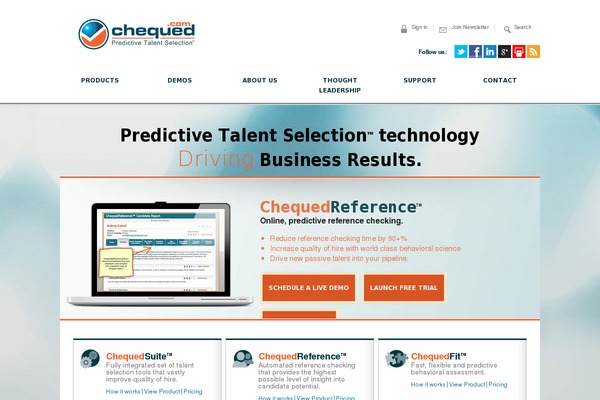 chequed.com site used Harver-theme