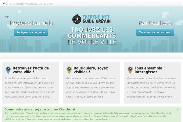 City Guide theme site design template sample