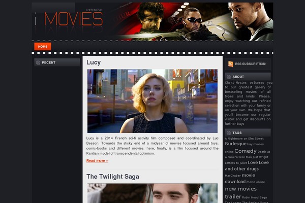 iMovies theme site design template sample