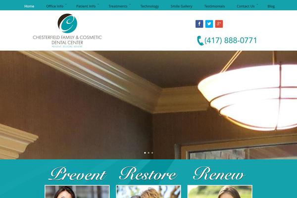 Chesterfield theme site design template sample