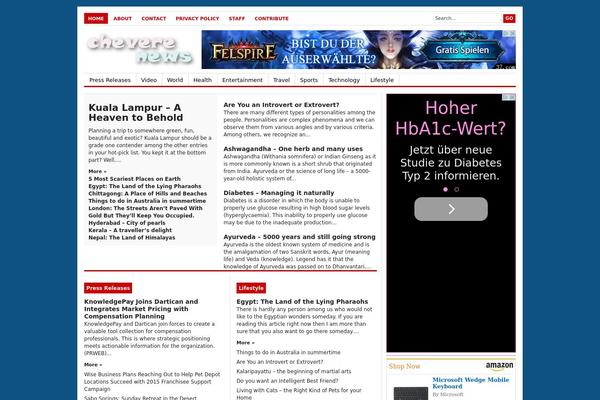 cheverenews.com site used Newswire Light