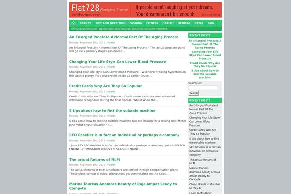 Flat728 theme site design template sample