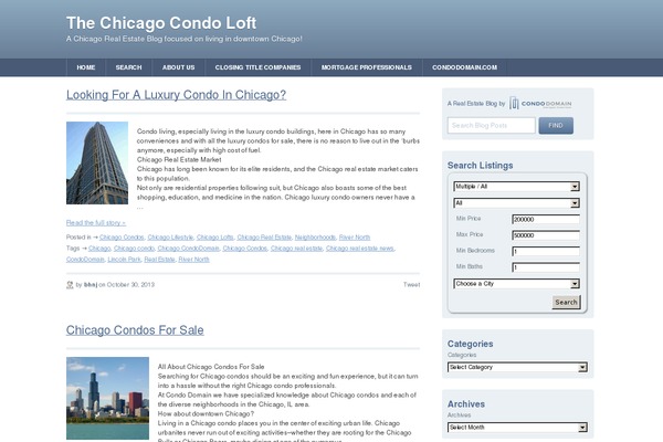 Condo theme site design template sample