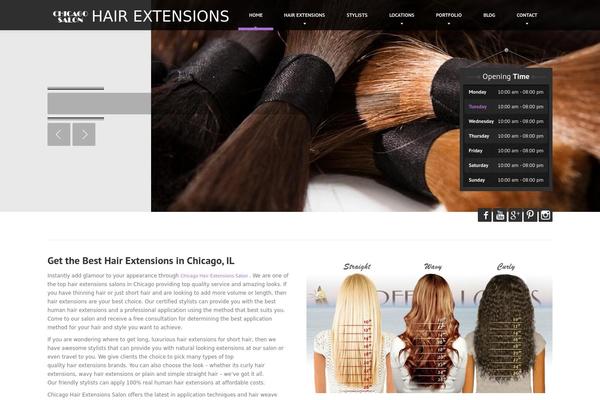 HairPress theme site design template sample