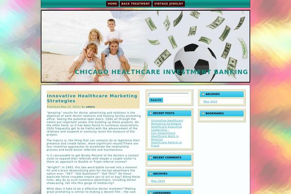 Healthcare theme site design template sample