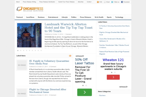 Daily theme site design template sample